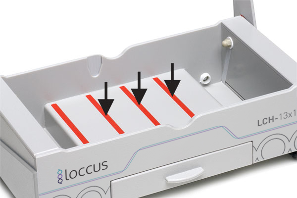 Cuba Eletroforese Horizontal - LCH-13X15 Tiras de identificação dos poços