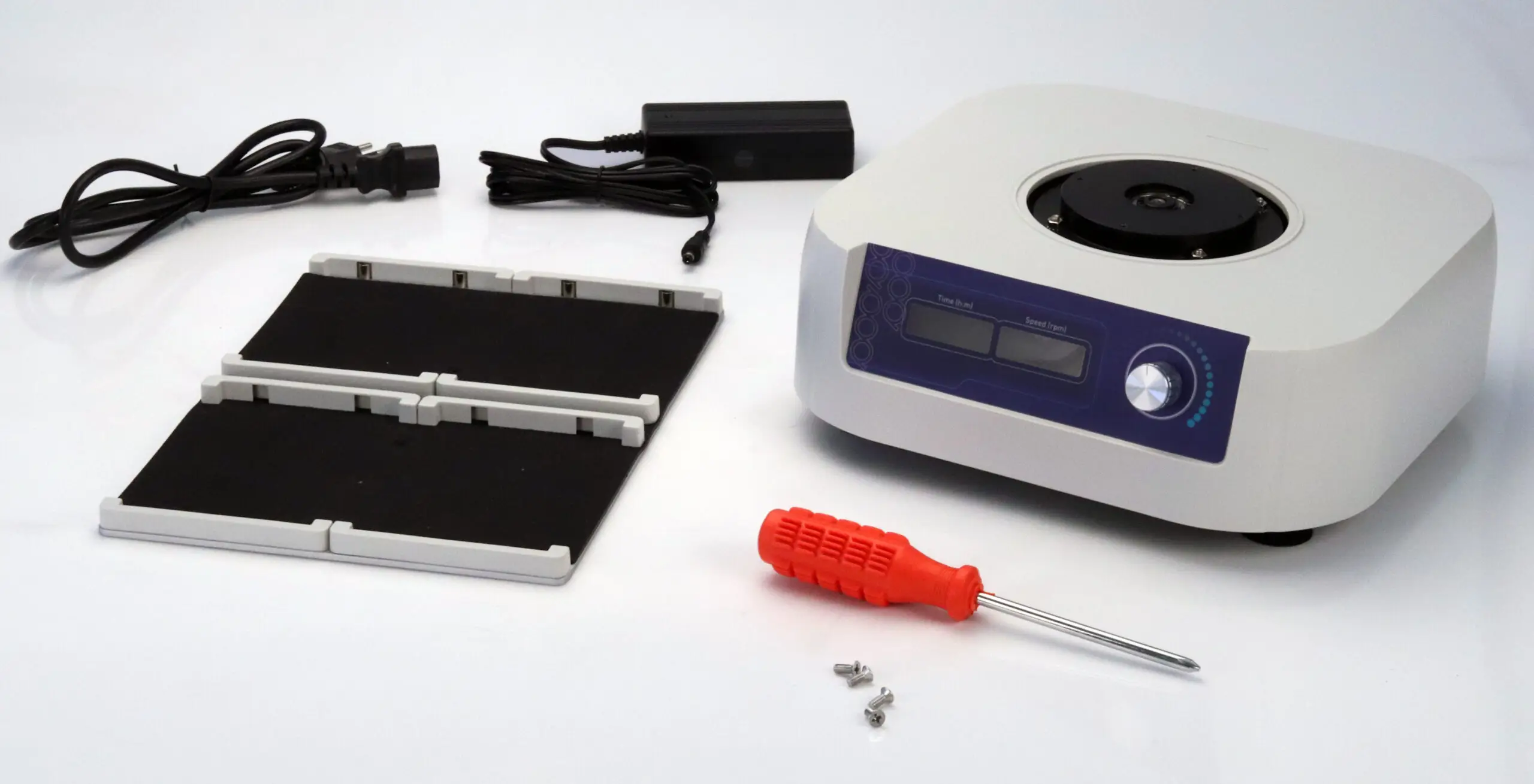 L-Plate Shaker, plataforma, parafusos e chave